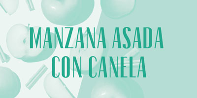 Manzana asada con canela